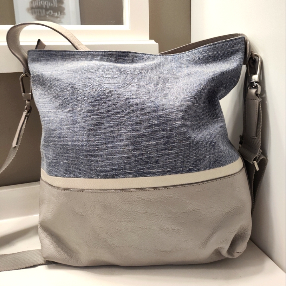 GUC Fossil Maya Hobo Shoulder Satchel Crossbody Hybrid Bag, LG